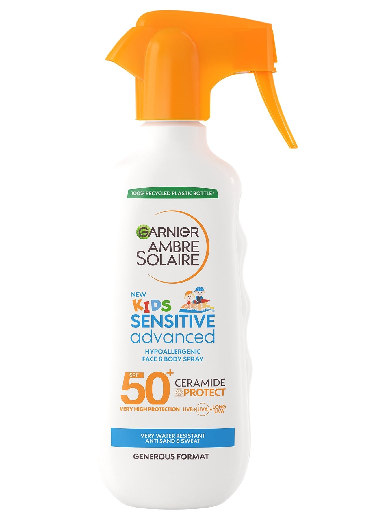 Garnier Ambre Solaire Kids Sensitive Advanced SPF50+ pršilo za otroke 