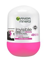 Garnier Mineral Deo Invisible Black, White & Colors Floral Roll-on 