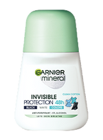 Garnier Mineral Deo Invisible Black, White & Colors Cotton 48h antiperspirant Roll-on