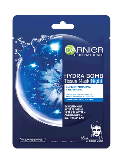 Garnier Skin Naturals Hydra Bomb Tissue Mask Night maska za obraz nočna