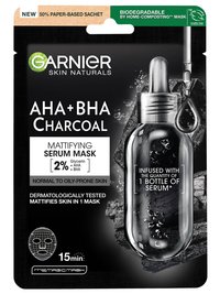 Matirna maska za obraz z oglejm, AHA + BHA kiselinama