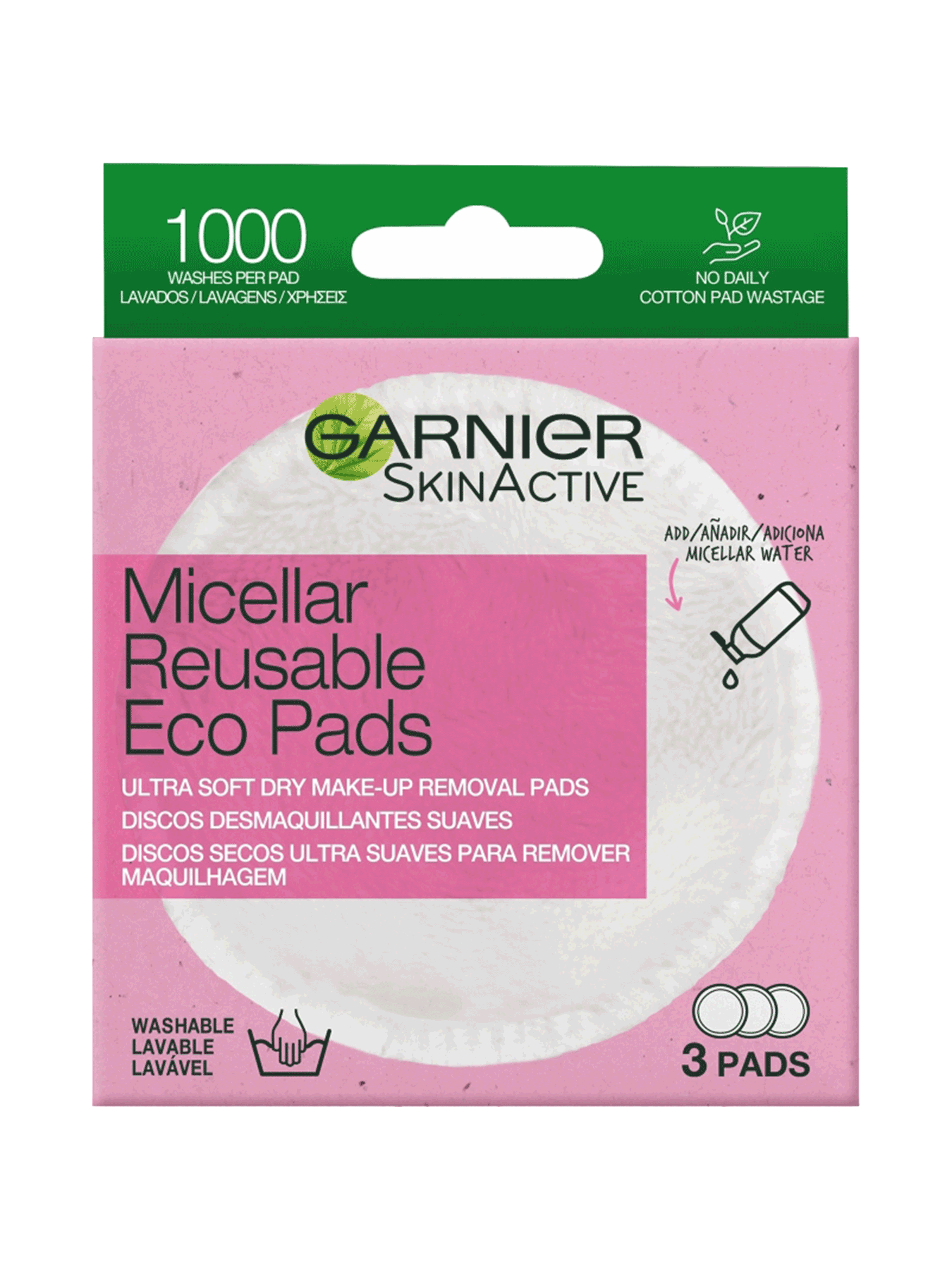 Garnier Skin Naturals Okolju prijazne blazinice iz mikrovlaken za večkratno uporabo - Eco Pads