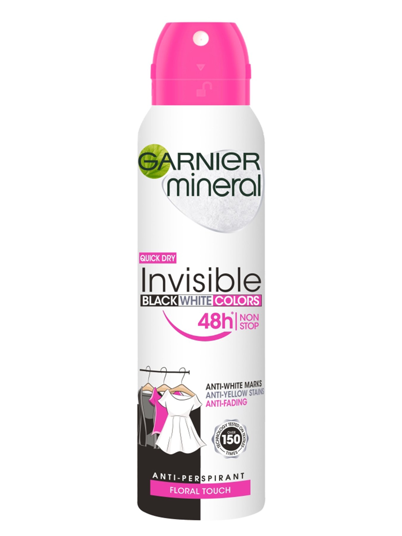 Garnier Mineral Deo Invisible Black, White & Colors Floral Sprej 