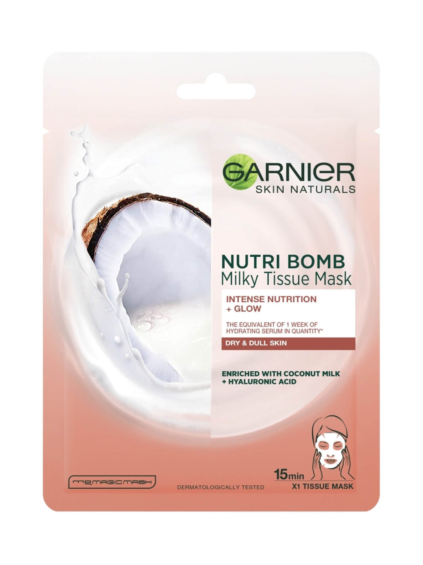 Garnier Skin Naturals Nutri Bomb tekstilna maska s kokosovim mlekom